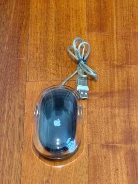 Vintage Apple Pro Mouse M5769 Black Clear USB Wired Optical